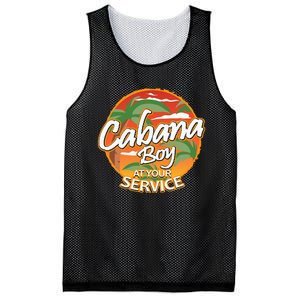 Fun Vacation Party Outfit I Cabana Boy At Your Service Mesh Reversible Basketball Jersey Tank