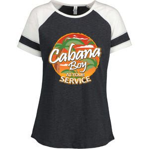 Fun Vacation Party Outfit I Cabana Boy At Your Service Enza Ladies Jersey Colorblock Tee