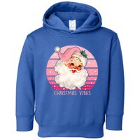 Funny Vintage Pink Santa Claus Pink Christmas Design Meaningful Gift Toddler Hoodie