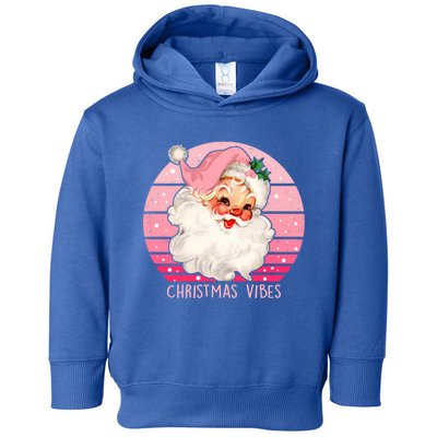 Funny Vintage Pink Santa Claus Pink Christmas Design Meaningful Gift Toddler Hoodie