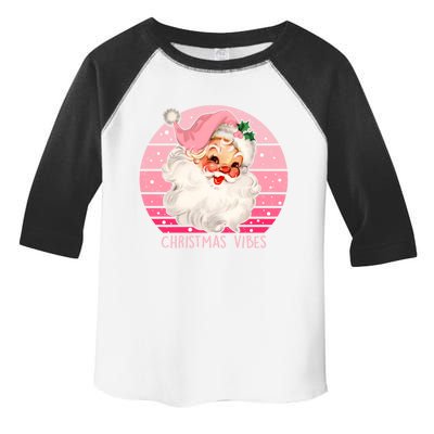 Funny Vintage Pink Santa Claus Pink Christmas Design Meaningful Gift Toddler Fine Jersey T-Shirt