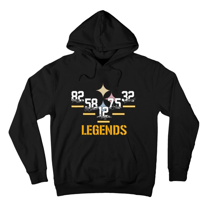 Football Vintage Pittsburgh Legends Signatures Hoodie