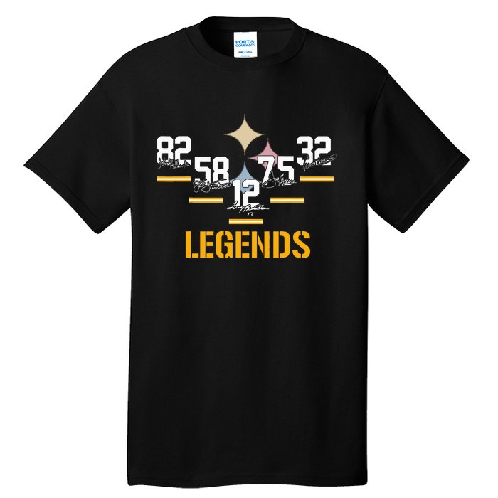 Football Vintage Pittsburgh Legends Signatures Tall T-Shirt