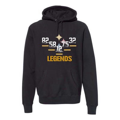 Football Vintage Pittsburgh Legends Signatures Premium Hoodie