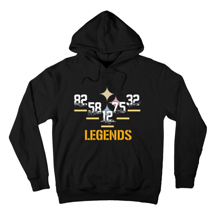 Football Vintage Pittsburgh Legends Signatures Tall Hoodie