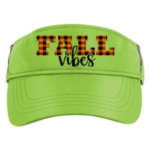 Fall Vibes Plaid October Adult Drive Performance Visor