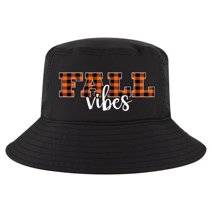 Fall Vibes Plaid October Cool Comfort Performance Bucket Hat