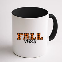 Fall Vibes Plaid October Mug