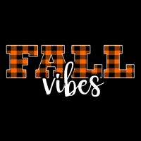Fall Vibes Plaid October Flat Bill Trucker Hat