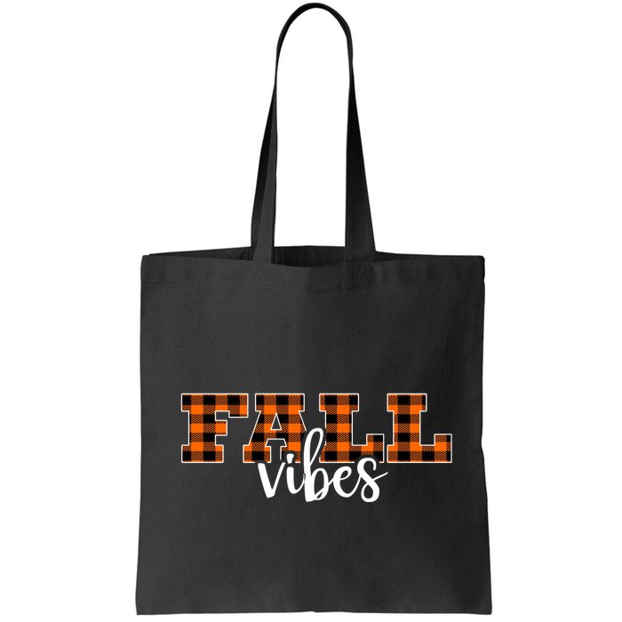 Fall Vibes Plaid October Bag