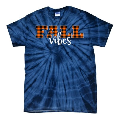 Fall Vibes Plaid October Tie-Dye T-Shirt