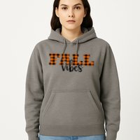 Fall Vibes Plaid October Hoodie