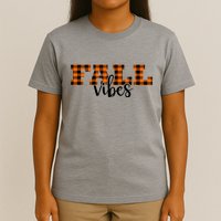 Fall Vibes Plaid October T-Shirt