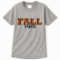 Fall Vibes Plaid October Tall T-Shirt