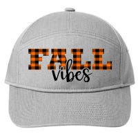 Fall Vibes Plaid October 7-Panel Snapback Hat