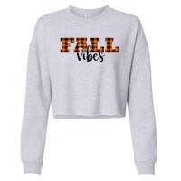 Fall Vibes Plaid October Cropped Pullover Crew