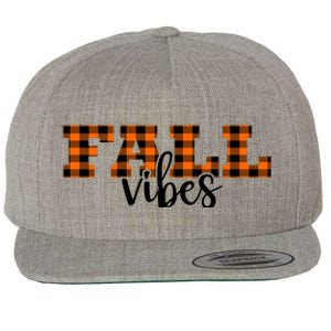 Fall Vibes Plaid October Wool Snapback Cap