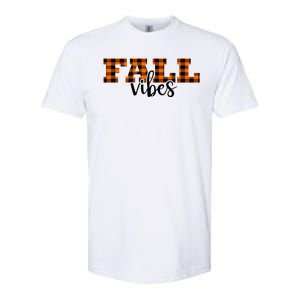 Fall Vibes Plaid October Softstyle® CVC T-Shirt