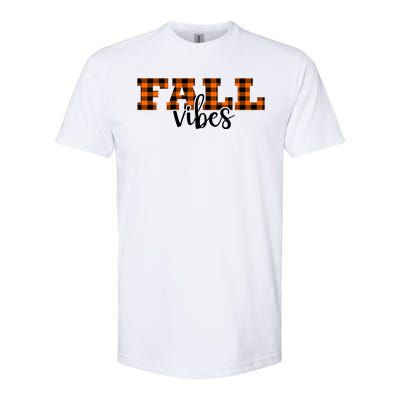 Fall Vibes Plaid October Softstyle® CVC T-Shirt