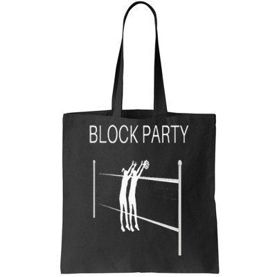 Funny Volleyball Players Block Party Tote Bag