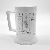 Flute Vintage Patent Flutist Flautist Drawing Print Beer Stein