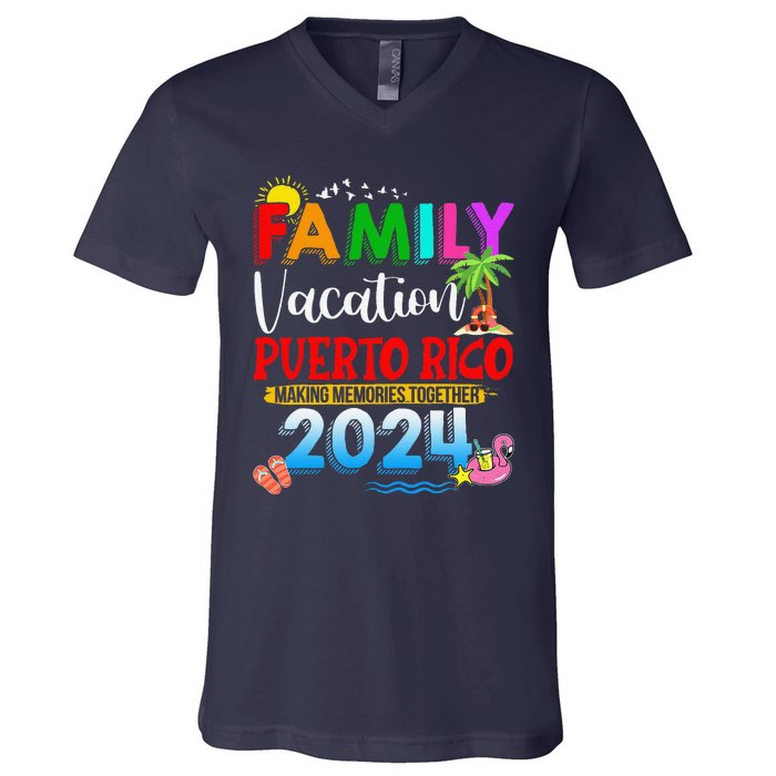 Family Vacation Puerto Rico 2024 Making Memories Together V-Neck T-Shirt