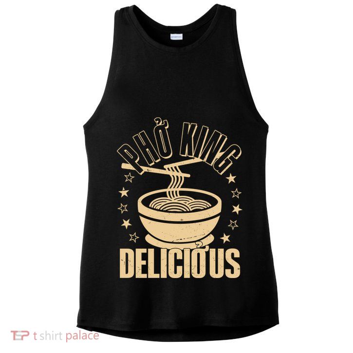 Funny Vintage PHO King Delicious Ladies PosiCharge Tri-Blend Wicking Tank