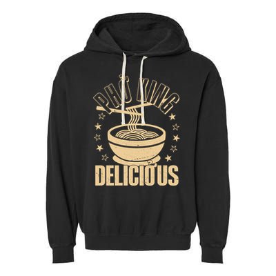 Funny Vintage PHO King Delicious Garment-Dyed Fleece Hoodie