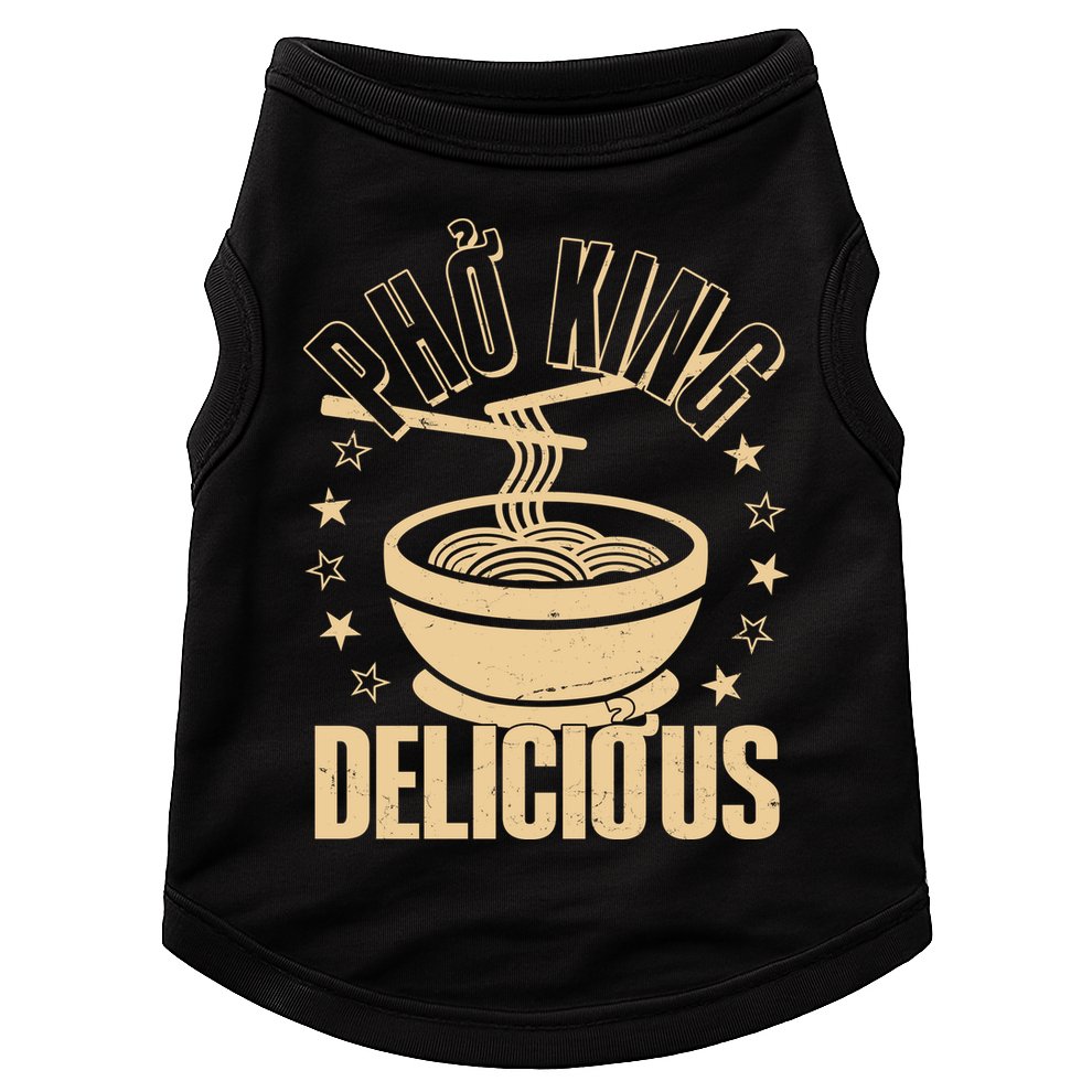 Funny Vintage PHO King Delicious Doggie Tank