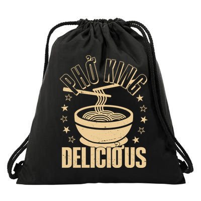 Funny Vintage PHO King Delicious Drawstring Bag