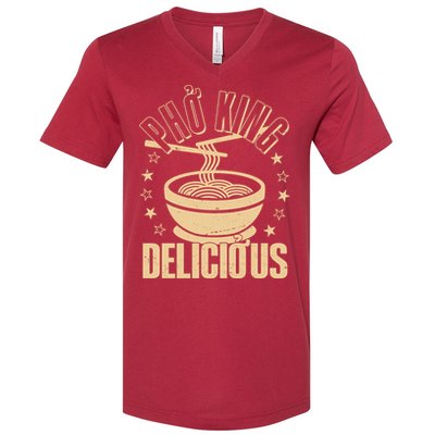 Funny Vintage PHO King Delicious V-Neck T-Shirt