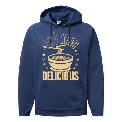 Funny Vintage PHO King Delicious Performance Fleece Hoodie