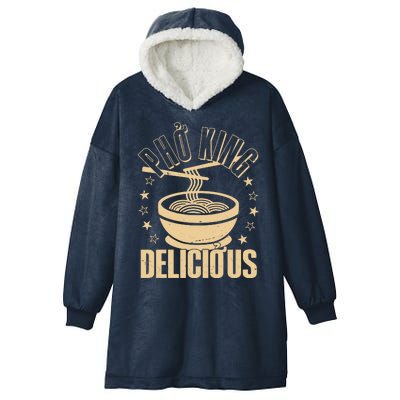 Funny Vintage PHO King Delicious Hooded Wearable Blanket