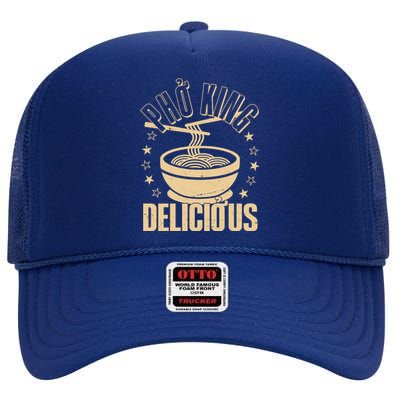 Funny Vintage PHO King Delicious High Crown Mesh Back Trucker Hat