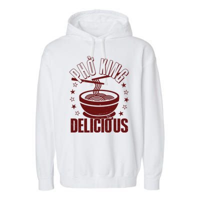 Funny Vintage PHO King Delicious Garment-Dyed Fleece Hoodie