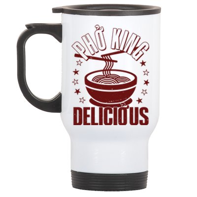 Funny Vintage PHO King Delicious Stainless Steel Travel Mug