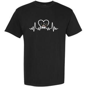 Funny Valentines Papillion Heart Puppy Dog Lover Garment-Dyed Heavyweight T-Shirt