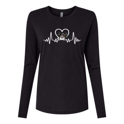 Funny Valentines Papillion Heart Puppy Dog Lover Womens Cotton Relaxed Long Sleeve T-Shirt