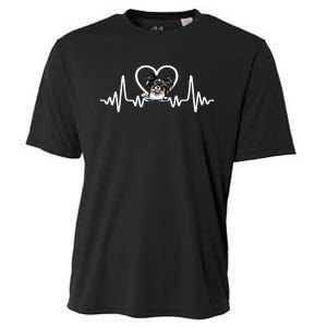 Funny Valentines Papillion Heart Puppy Dog Lover Cooling Performance Crew T-Shirt