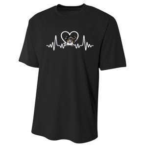 Funny Valentines Papillion Heart Puppy Dog Lover Performance Sprint T-Shirt