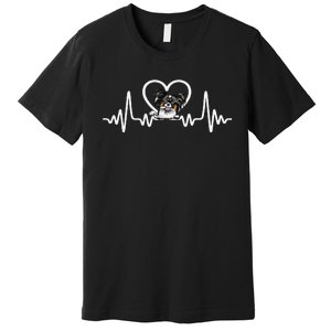 Funny Valentines Papillion Heart Puppy Dog Lover Premium T-Shirt