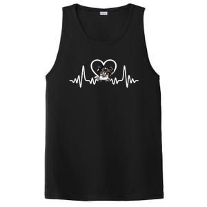 Funny Valentines Papillion Heart Puppy Dog Lover PosiCharge Competitor Tank