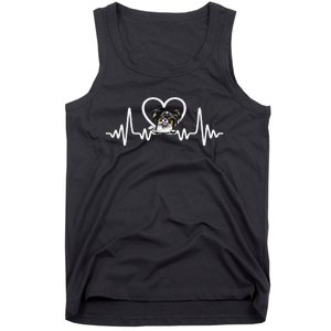 Funny Valentines Papillion Heart Puppy Dog Lover Tank Top