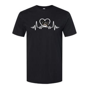 Funny Valentines Papillion Heart Puppy Dog Lover Softstyle CVC T-Shirt