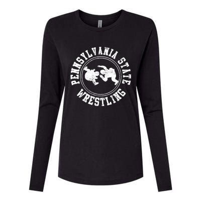 Funny Vintage Pennsylvania State Wrestling Logo Gift Womens Cotton Relaxed Long Sleeve T-Shirt