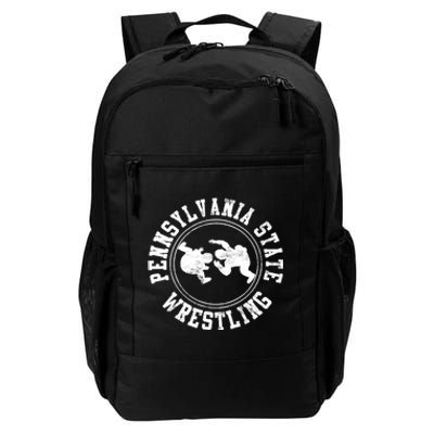 Funny Vintage Pennsylvania State Wrestling Logo Gift Daily Commute Backpack