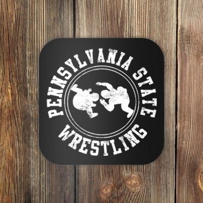 Funny Vintage Pennsylvania State Wrestling Logo Gift Coaster