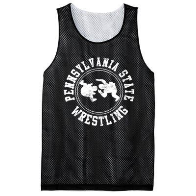 Funny Vintage Pennsylvania State Wrestling Logo Gift Mesh Reversible Basketball Jersey Tank