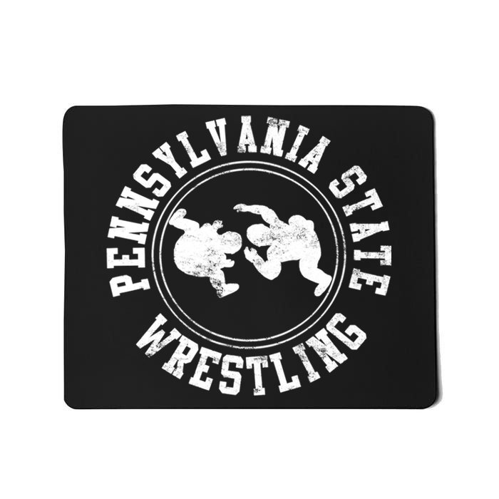 Funny Vintage Pennsylvania State Wrestling Logo Gift Mousepad