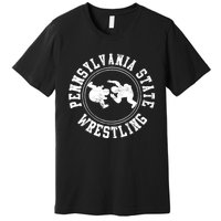 Funny Vintage Pennsylvania State Wrestling Logo Gift Premium T-Shirt